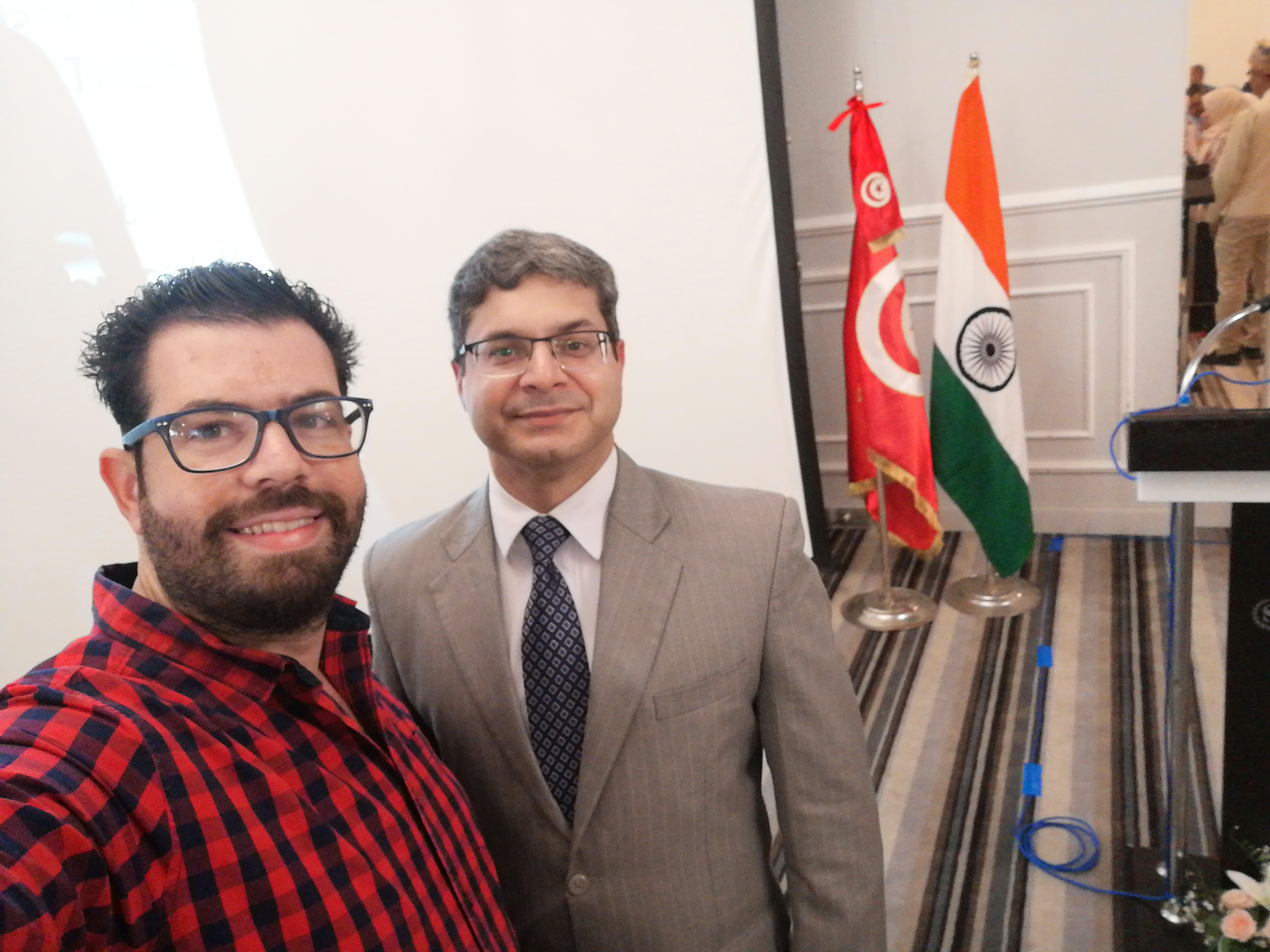 With His Excellency The New Indian Ambassador In Tunisia 